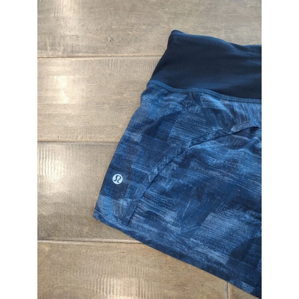 LULULEMON Women's Run Times navy blue print 4